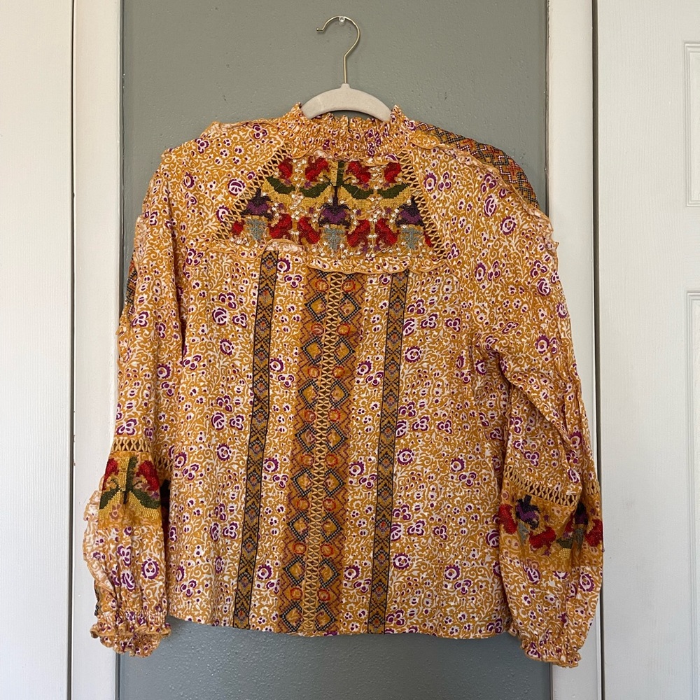 Embroidered Anthro Top